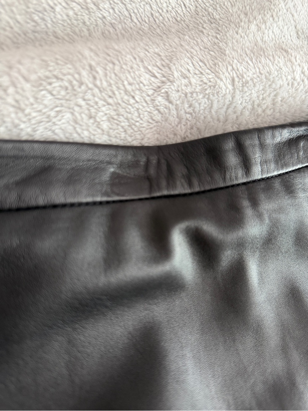 Oui Black Studded Leather A-Line Midi Skirt Size 10 - Picture 10 of 14